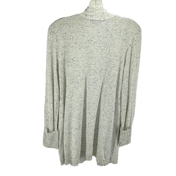 Verve Ami Womens Cardigan Sweater Open Front Long Sleeve Black White Size Medium - Picture 11 of 11